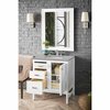 James Martin Vanities Addison 30in Single Vanity, Glossy White w/ 3 CM Eternal Serena Top E444-V30-GW-3ESR